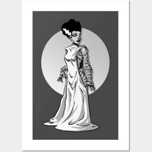 Bride of Frankenstein Black and White Posters and Art